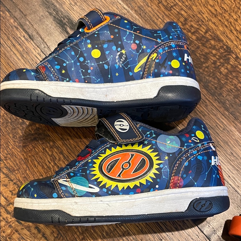 Heelys Kids Sneakers in Blue and Orange toddler 12 - Picture 3 of 7